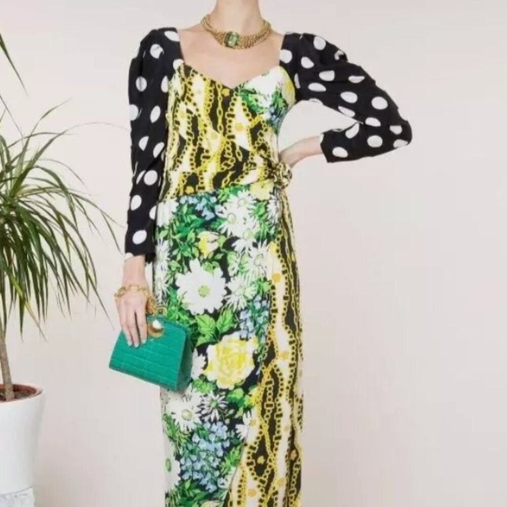 RIXO Celia Silk Dress Size XS (Orig. $452)